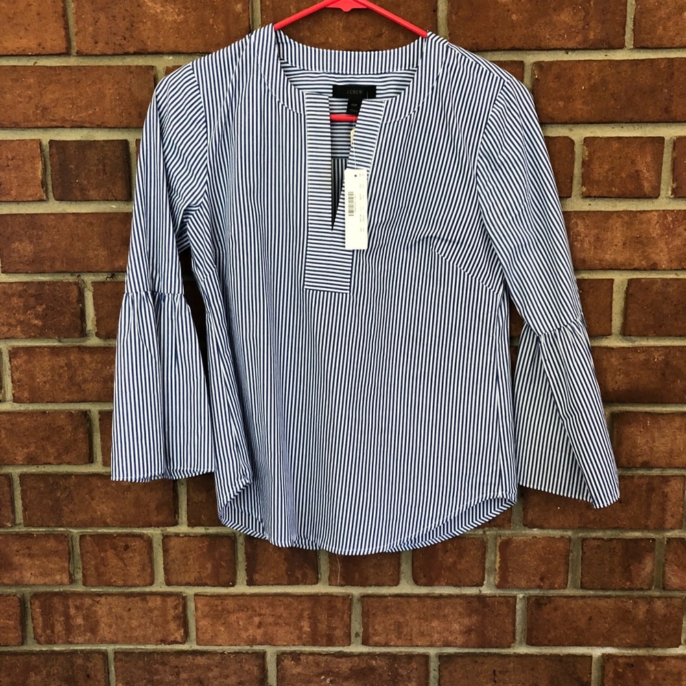 J Crew Bell Sleeve Blouse Size 00P